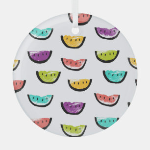 Bright watermelons: colorful seamless pattern. glass ornament