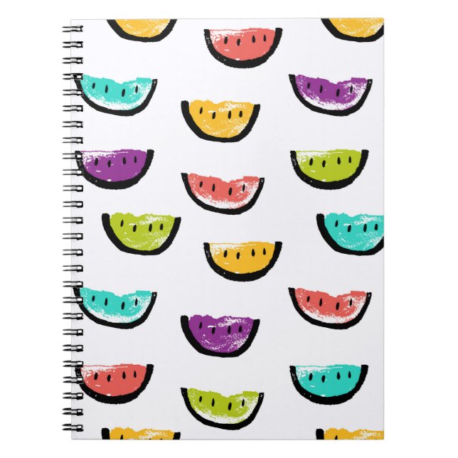 Bright watermelons: colorful seamless pattern. notebook (Front)