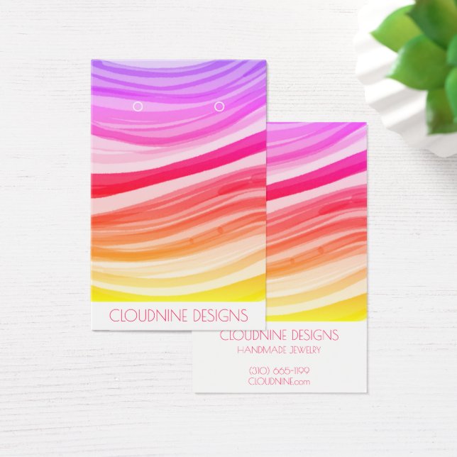 Bright Waves Earring Necklace Jewelry Display Card (Desk)