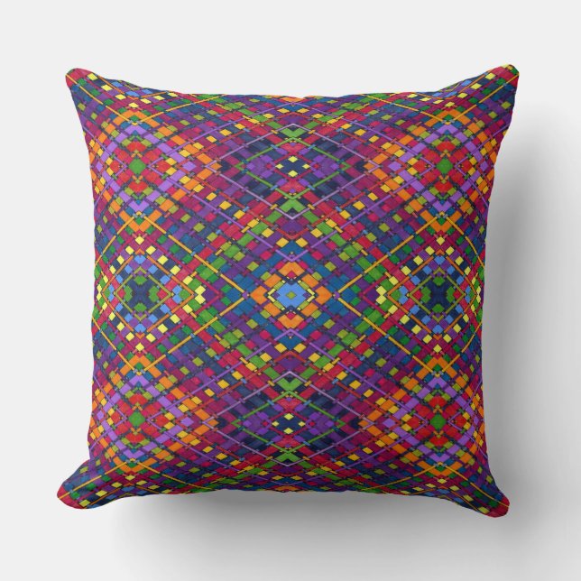 Bright Weave Throw Pillow (Front)