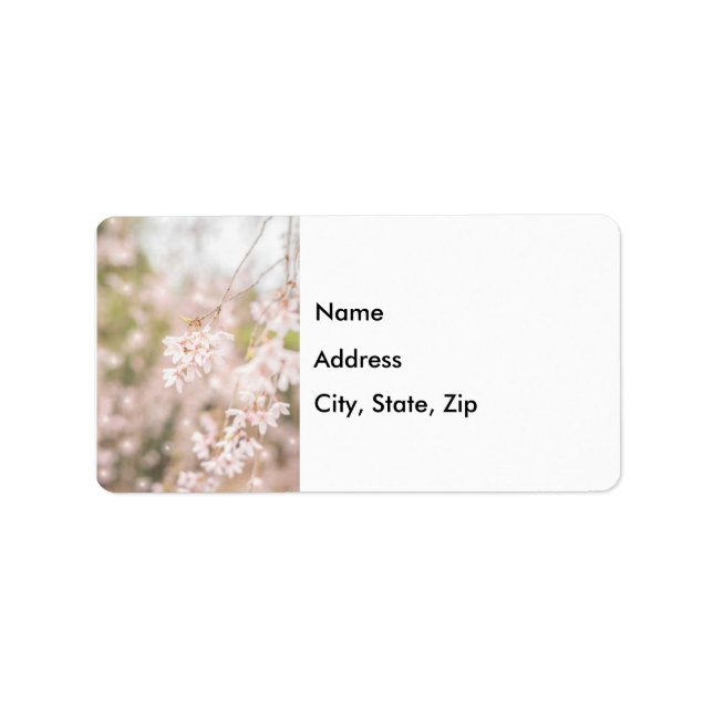 Bright Weeping Cherry Sparkles Address Label (Front)