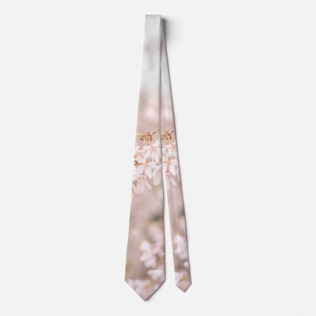 Bright Weeping Cherry Sparkles Neck Tie (Front)