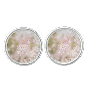 Bright Weeping Cherry Sparkles Wedding Cufflinks