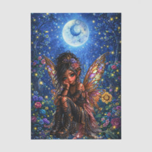 Bright Whimsical Fantasy Forest Fairy Decoupage Tissue Paper