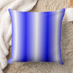 Bright White and Blue Throw Pillow