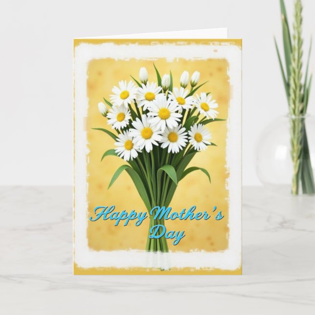 Bright White Daisy Mother Card (Front)