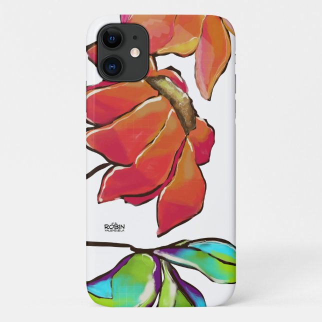 "Bright White Floral" Phone Case (Back)