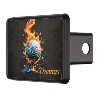 Bright white golf ball hitch cover