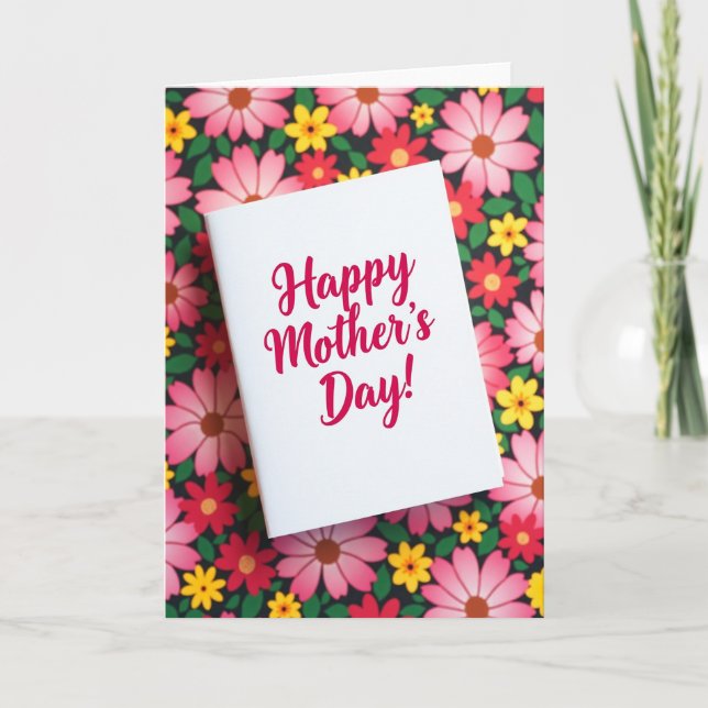 Bright White Mothers Day Card (Front)