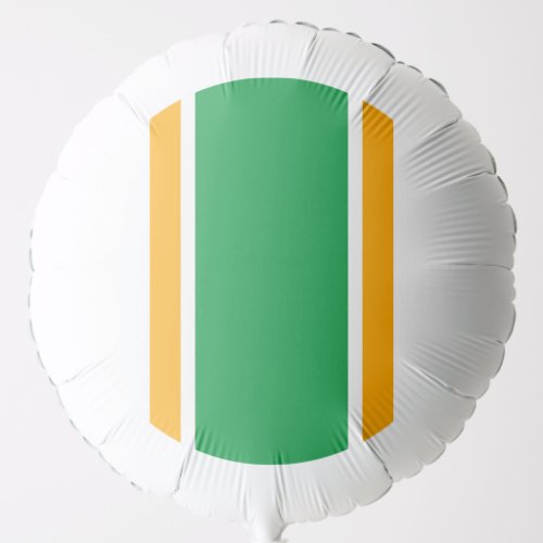 Bright Wide Green Yellow Vertical Racing Stripes Balloon