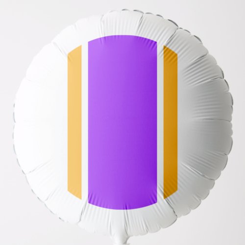 Bright Wide Purple Yellow Vertical Racing Stripes Balloon