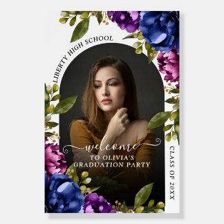 Bright wild flower photo graduation Modern welcome Foam Board