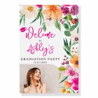 Bright wild flowers photo graduation welcome