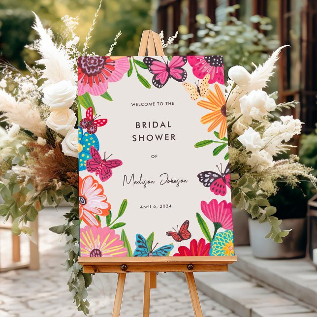 Bright Wildflower Bridal Shower Party Welcome Foam Board (Bright Wildflower Bridal Shower Party Welcome Foam Board)