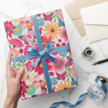 Bright Wildflower Pattern Bridal Shower