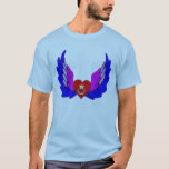 Bright Winged Sufi Heart T-shirt at Zazzle