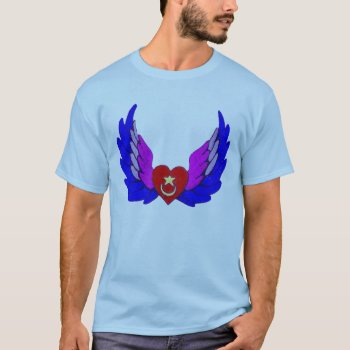 Bright Winged Sufi Heart T-shirt by armaiti at Zazzle
