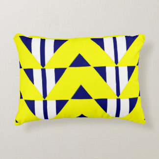 bright yellow abstraction accent pillow