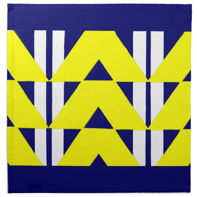 bright yellow abstraction cloth napkin (Front)
