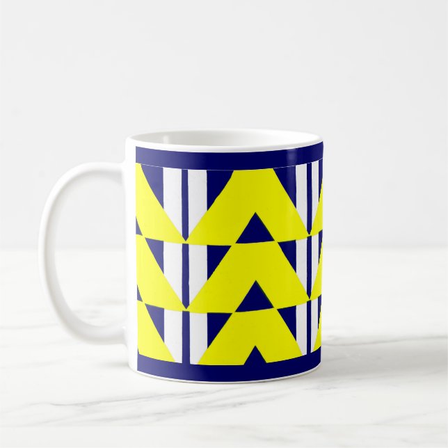 bright yellow abstraction coffee mug (Left)