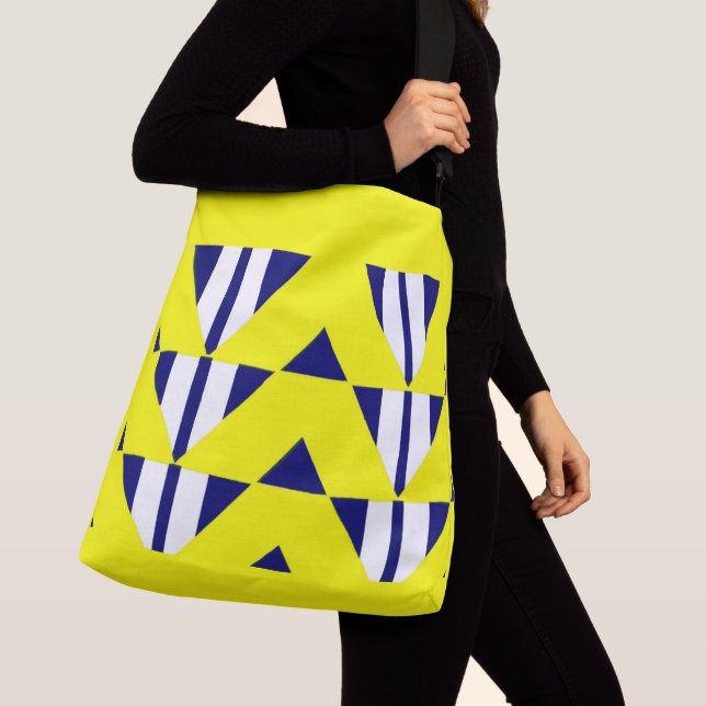 bright yellow abstraction crossbody bag (Close Up)