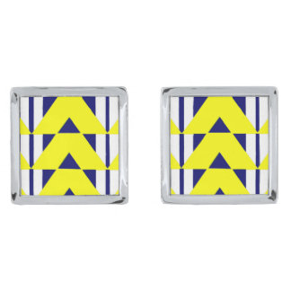 bright yellow abstraction cufflinks