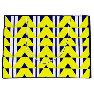 bright yellow abstraction large gift bag