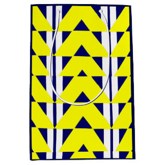 bright yellow abstraction medium gift bag