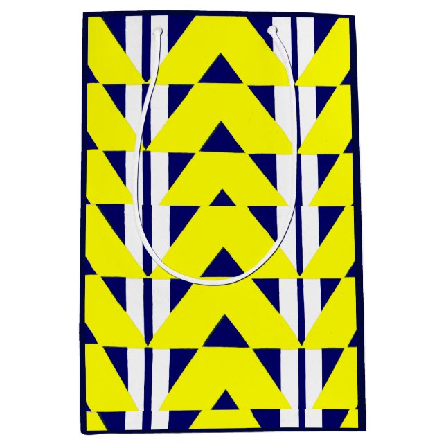 bright yellow abstraction medium gift bag (Front)