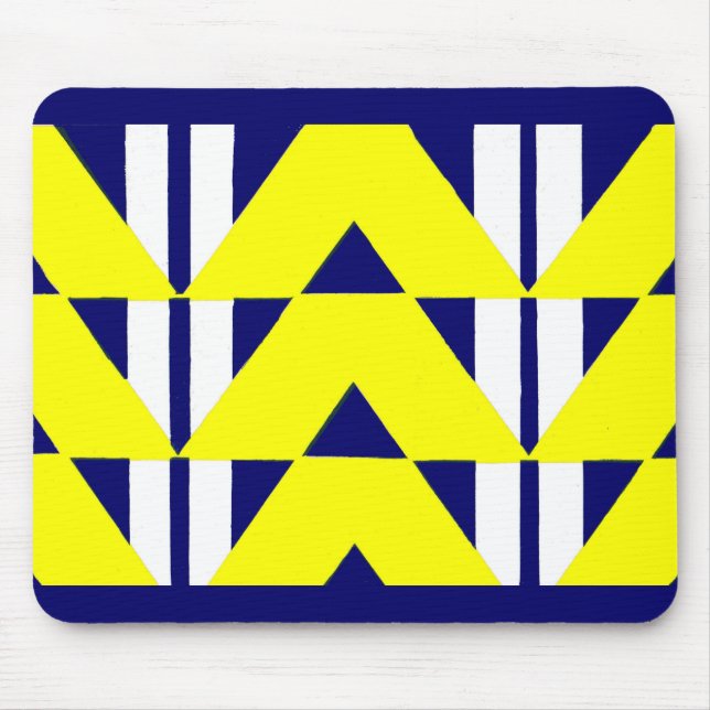 bright yellow abstraction mouse pad (Front)