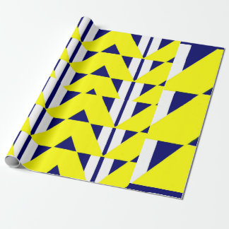 bright yellow abstraction print wrapping paper