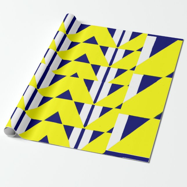 bright yellow abstraction print wrapping paper (Unrolled)