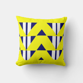 bright yellow abstraction throw pillow