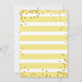 Bright Yellow and Gold Bridal Shower Invitation (Back)