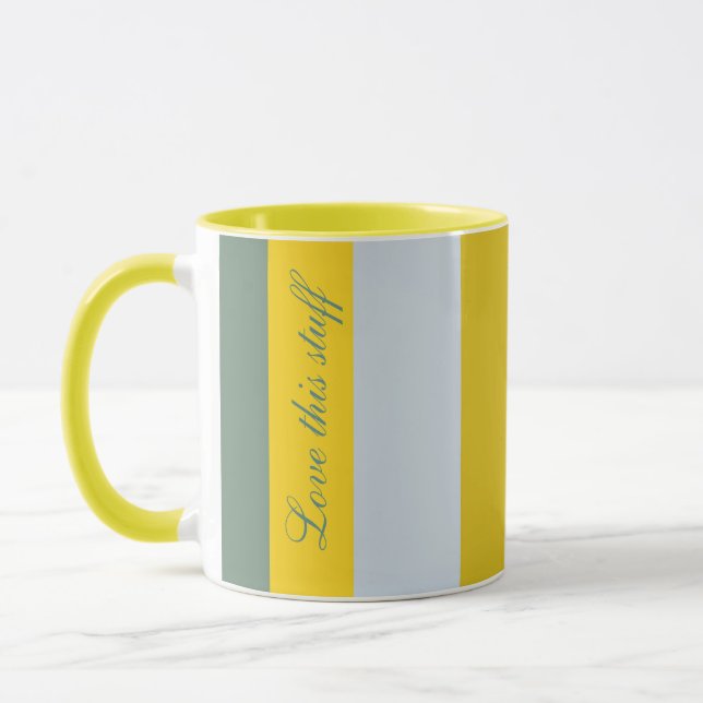 Bright Yellow and Green Mug (Left)