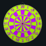 Bright Yellow and Purple Dartboard<br><div class="desc">Bright Yellow and Purple Dartboard Pattern!</div>