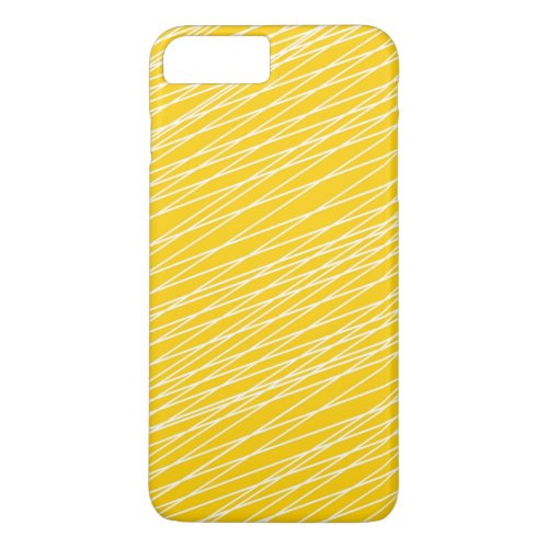 Bright Yellow and white lines Pattern iPhone 8 Plus7 Plus Case