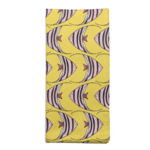 Bright Yellow Angel Fish Cloth Napkin