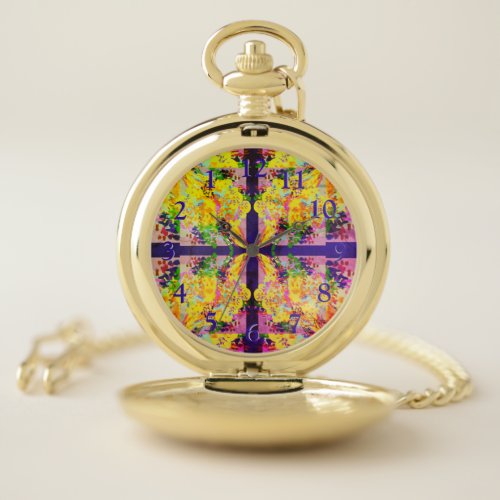 Bright Yellow Backwards Pocket Watch