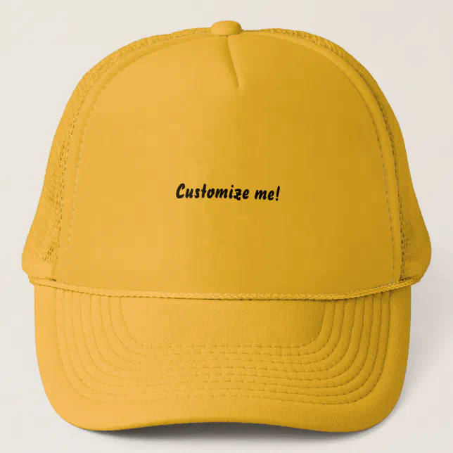 Bright yellow baseball hat Zazzle
