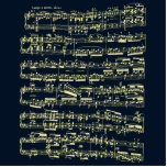 Bright yellow Beethoven sheet music on blue Statuette<br><div class="desc">The sheet music used in this design is the beginning of the second movement of Ludwig van Beethoven's piano sonata No.7. The complete sheet music is not visible on most of the products, since what I was looking to transmit is the aesthetic beauty of the sheet music itself (the beauty...</div>