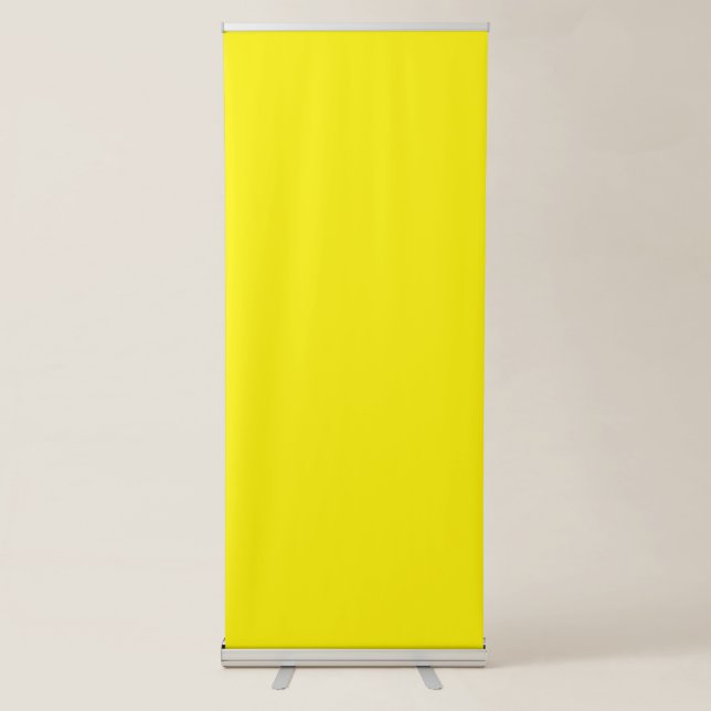 Bright Yellow Best Vertical Retractable Banner (Front)