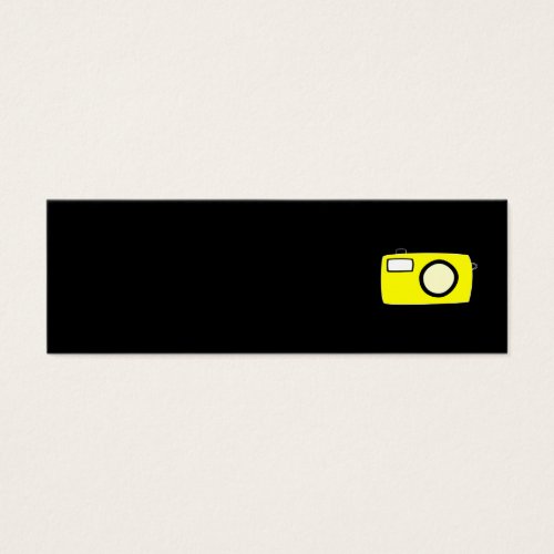 Bright Yellow Camera. On Black. Business Card Templates