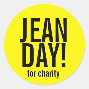 Bright Yellow Casual Day Stickers