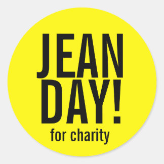 Bright Yellow Casual Day Stickers