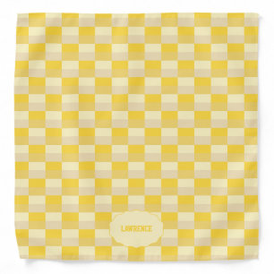 Bright Yellow Color Blocks Pocket Square Bandana