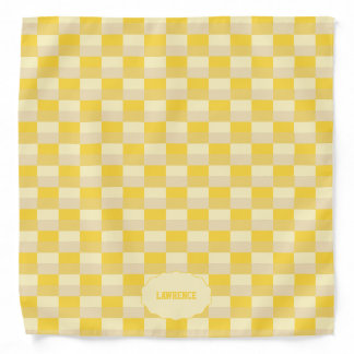 Bright Yellow Color Blocks Pocket Square Bandana