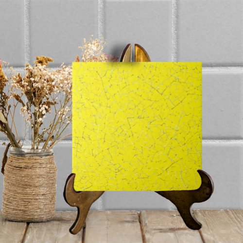 Bright Yellow Crackled Glaze Simple Modern Texture Ceramic Tile