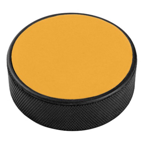  Bright yellow Crayola solid color  Hockey Puck