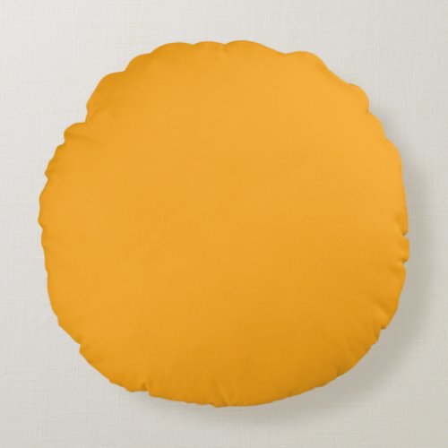  Bright yellow Crayola solid color  Round Pillow